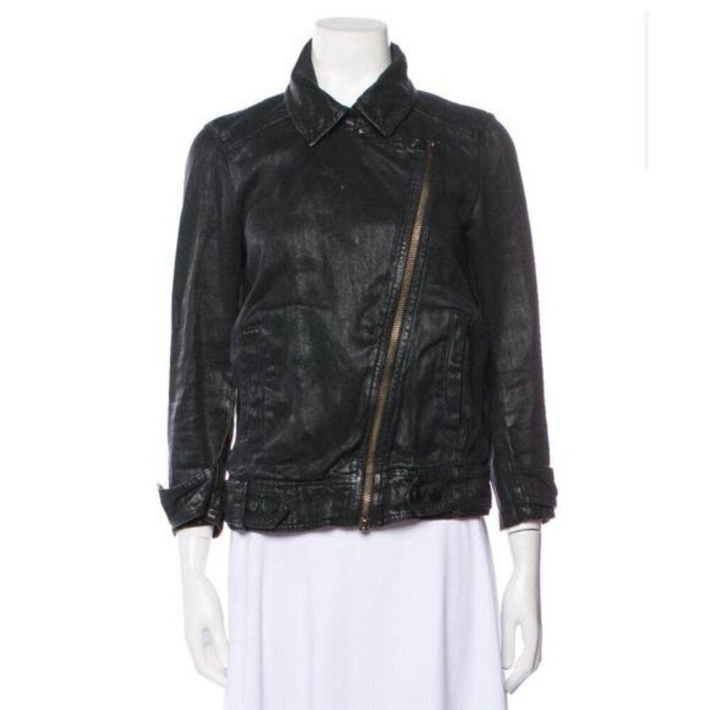 AllSaints Biker Jacket  Smoke Black - size small -